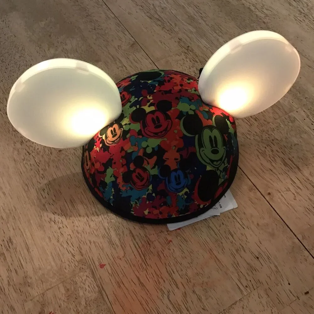 NEW Disney Parks Light Up Mickey Ears Bright World Of Color One Sz interactive